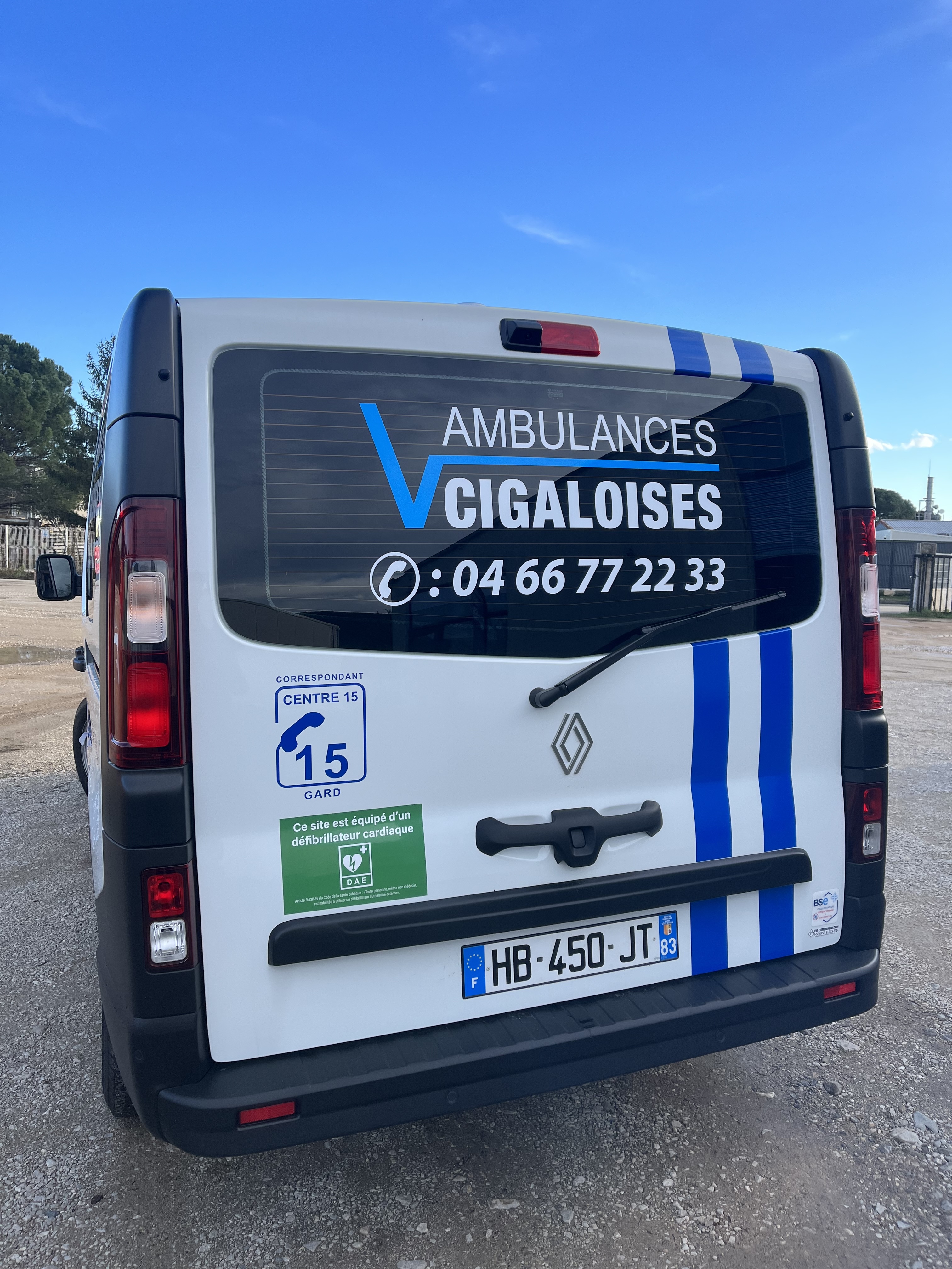 Marquage adhésif véhicule Ambulance Gard