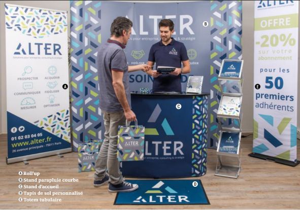 Ensemble de support de communication pour stand