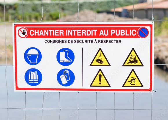 panneau signaletique de chantier btp occitanie