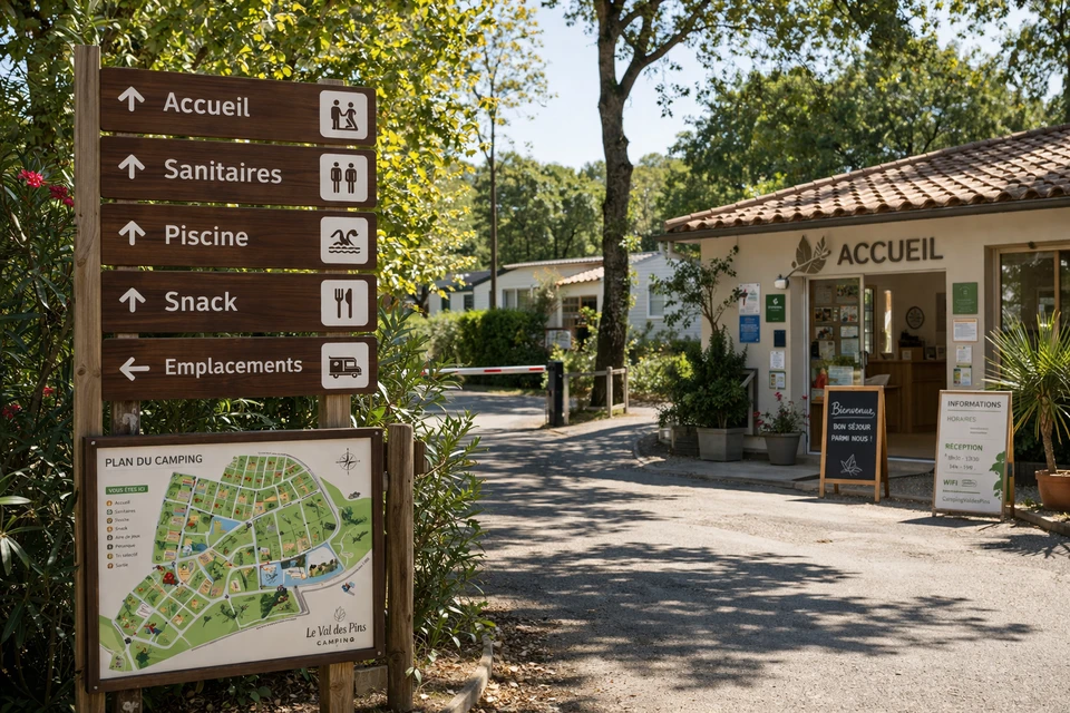 Professionnel en tenue de travail installant ou réglant une enseigne lumineuse sur la façade d'un bâtiment professionnel, montrant précision et savoir-faire. Vue en légère contre-plongée mettant en évidence le travail d'installation et la qualité de l'enseigne posée.